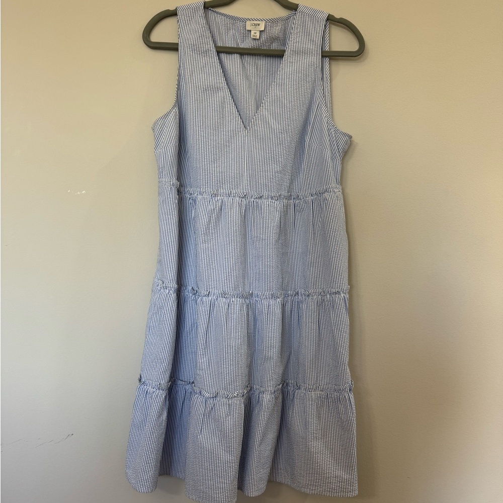 J. Crew Blue Striped Dress